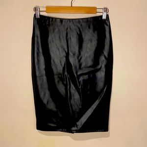 Leather pencil skirt